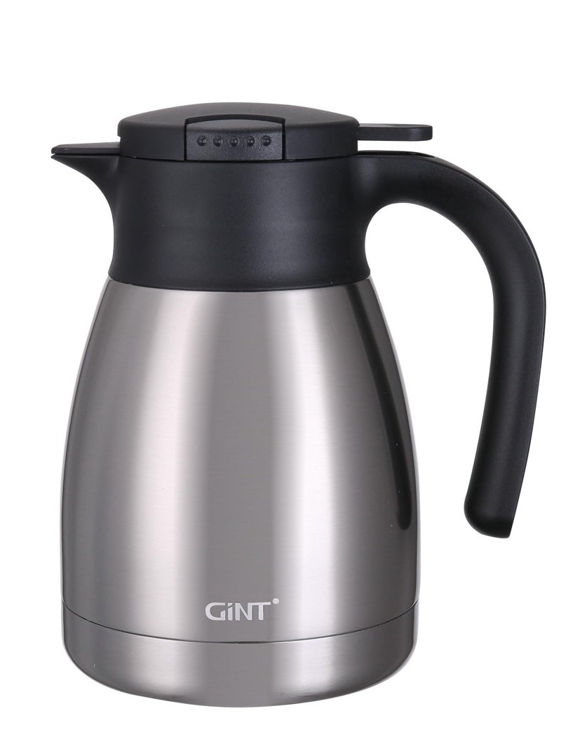 GiNT 34Oz Thermal Coffee Carafe, Insulated Stainless Steel Coffee Carafes for Keeping Hot/Double Walled Vacuum Coffee Carafe (Silver, 1L) - Image 1